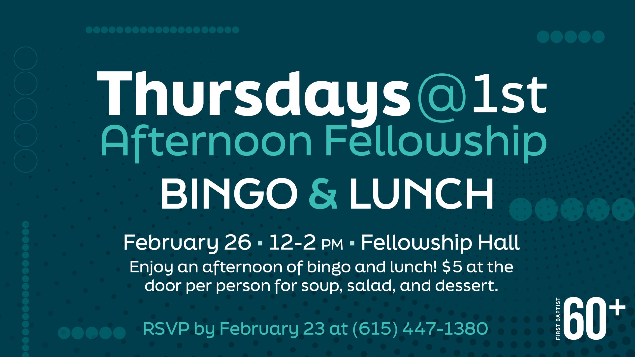 FBCH Senior Adult Ministry Bingo